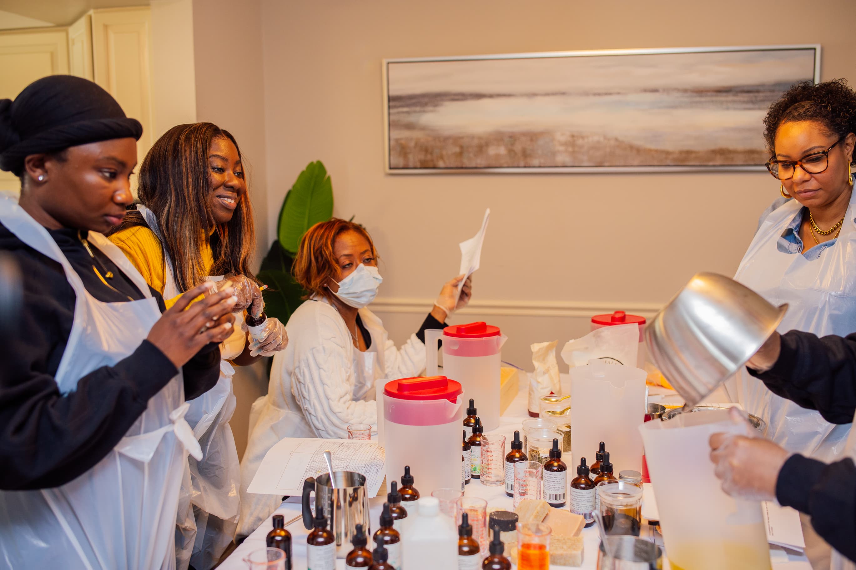 A botanical soap-making workshop in the Muse & Crow studio